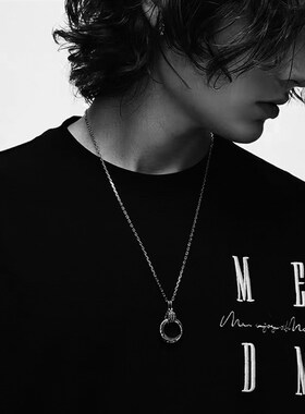 希望之环项链男士3D立A体骷髅手吊坠黑暗风原创设计挂饰