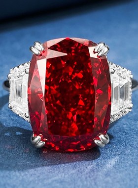 珠宝2023新款925s银高碳钻戒指11*15帕德玛豪华欧美风直播爆款