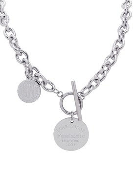 钛钢项链女不掉色女insr嘻哈风LOVE字母520吊坠脖子饰品超酷锁骨