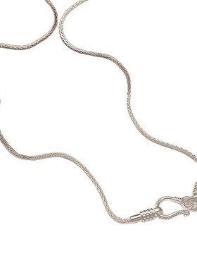 爆款轻奢简约四方龙骨肖邦链螺旋口项链J配饰女新款狐尾链锁骨链