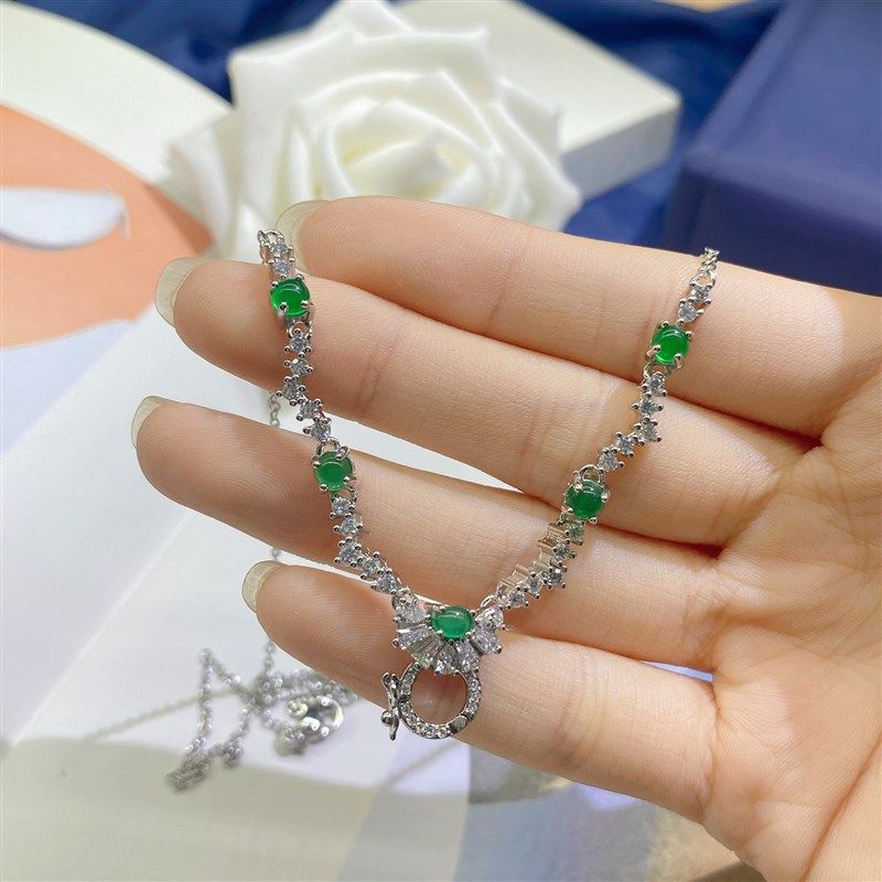 高档珠宝翡翠彩宝碧玺吊坠扣通用项链 一M款多戴葫芦扣万能项链女