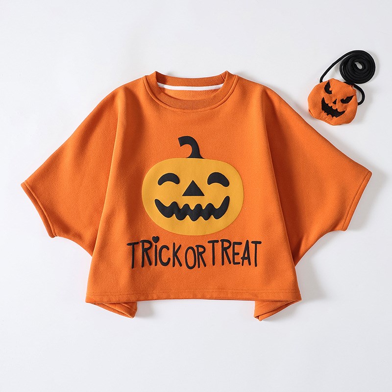 万圣节儿童服装cosplay服男孩女童南J瓜加绒蝙蝠衫斗篷宝宝表演服