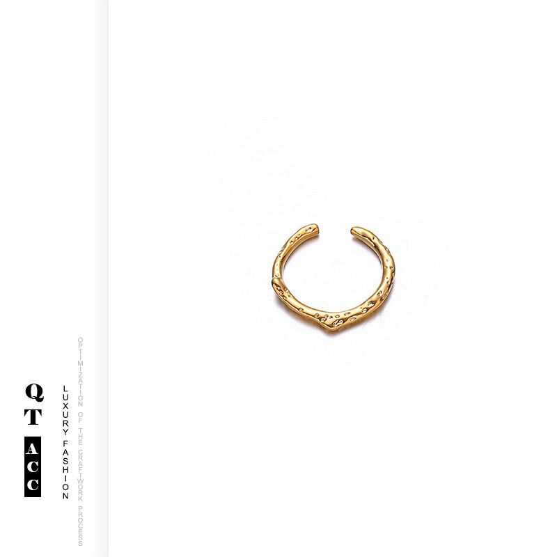 韩版小众设计感贝壳手饰不规v则高级百搭通勤温柔戒指女轻奢高级