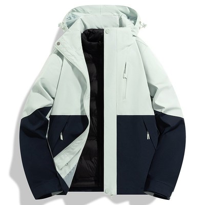 三合一羽绒内胆冲锋衣男青少年B冬季可拆卸内胆三防外套保暖防风