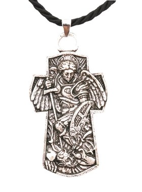 外贸爆款 圣迈克尔大天使合金项链欧美流行项饰P男士吊坠 厂家直