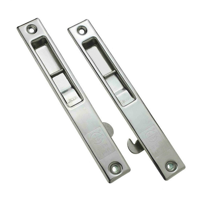 不锈钢单面90铝合金型材玻璃门窗户加厚老款N式推拉平移动钩勾锁