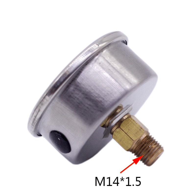 YN60Z  0-1.6MPA 轴向耐震不C带边压力表 M14*1.5螺纹抗震油压表