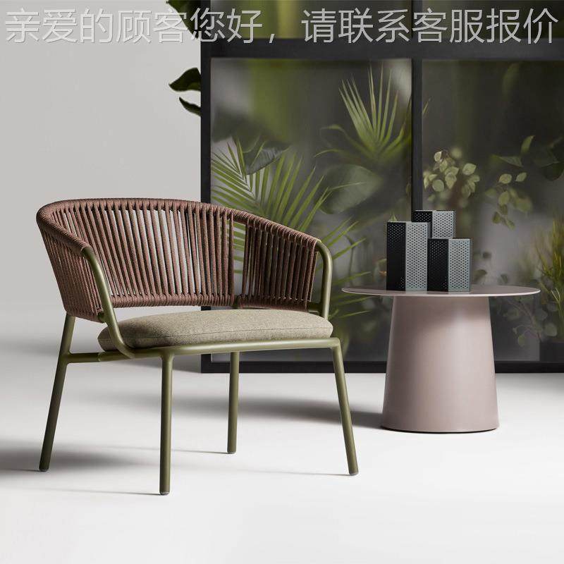 北欧简户外桌椅约露天庭22-8-12-院阳小桌子仿藤休闲奶茶店室外椅