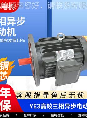 YE3三相/异步电732动机 380V全卧式0.751.1./15/2铜.2/3W变频电机