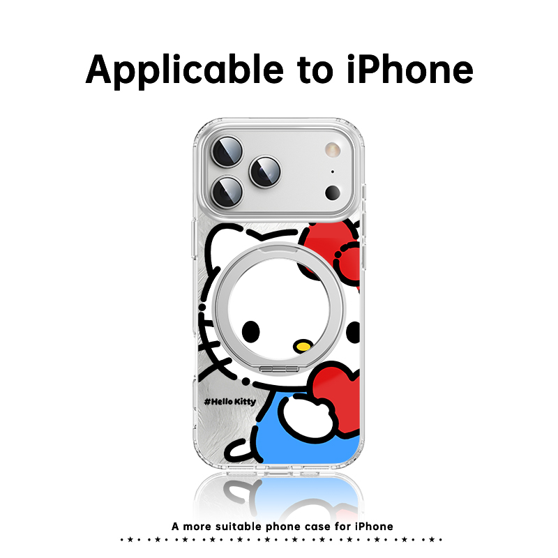 爱心KT猫支点壳苹果手机适用