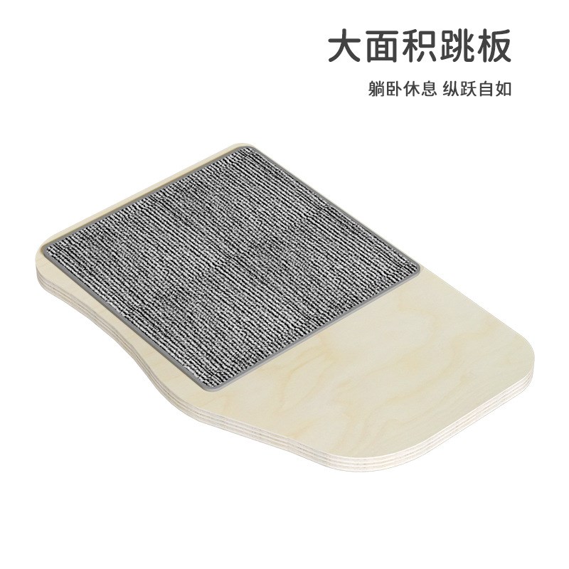 猫爬柱实木挂门款猫咪一体不占多格H猫跳台爬柱猫玩具一件代发