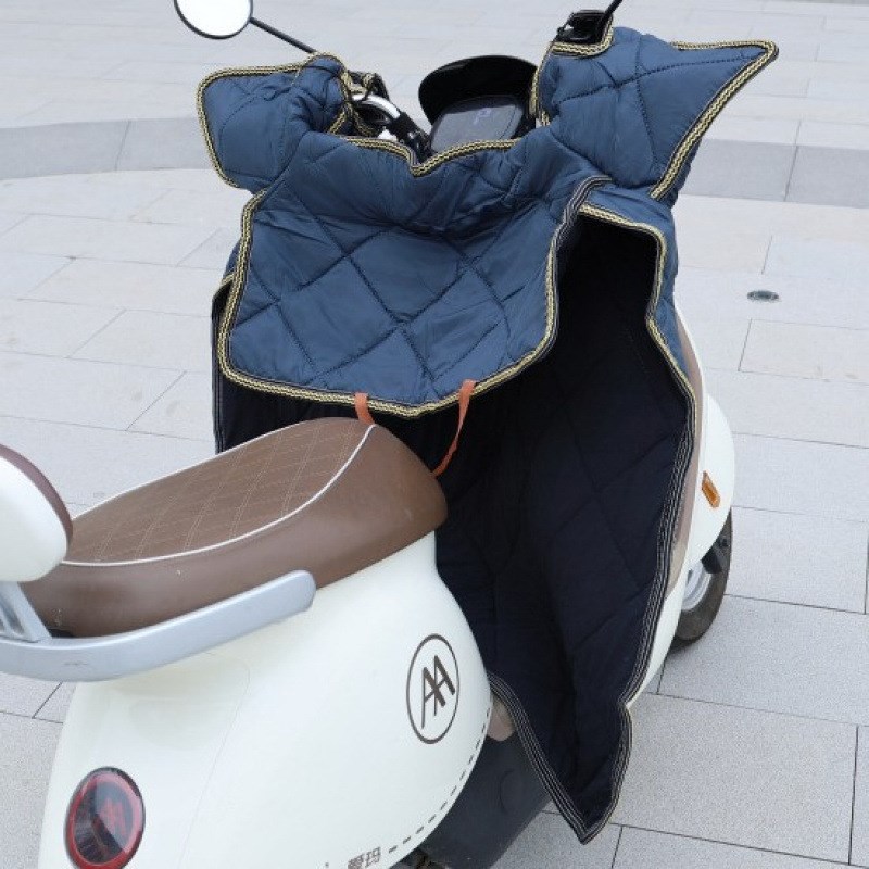 电动车挡风被冬季保l暖加厚电瓶车防水挡风衣防风罩收纳防寒防Y20