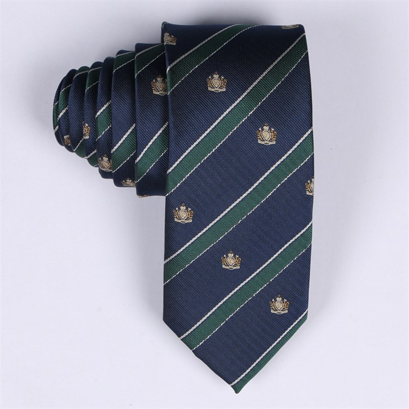 DK纹章柄领带 学院风条纹刺绣领带 JK制服领带男 .优等生领带