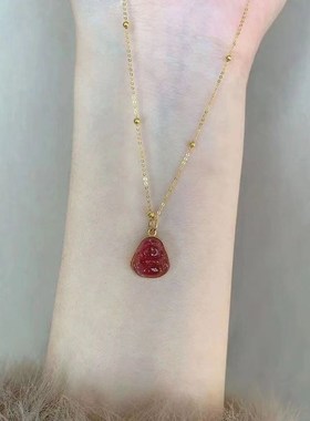 新中式佛公项链女小众设计轻w奢百搭精致气质高级感时尚锁骨链颈