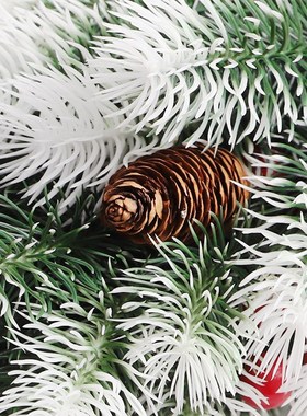 圣诞树ins桌面摆件橱窗圣诞节场景布置40cmR沾白绿色圣诞树套餐