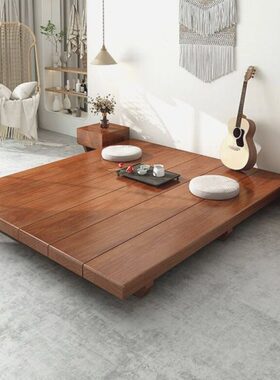 定制榻榻米落地床主卧床实木拼接矮床简约酒店民宿阳台地台床架