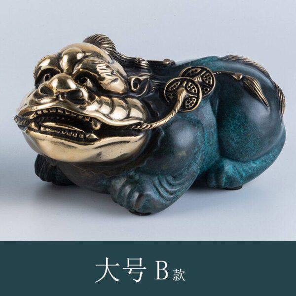一森诺铜貔貅摆件客厅玄关招财摆件电视柜家居装饰品书房办公室摆