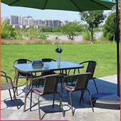 户外遮阳伞3米大太阳伞室外摆摊庭院伞岗亭保安商用香蕉伞罗马伞