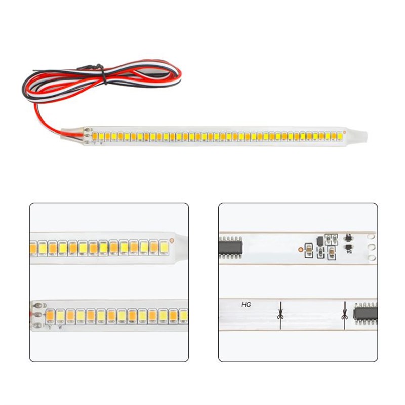 汽车后视镜流水灯转向流光灯t升级启动扫描日行灯 LED后视改装灯