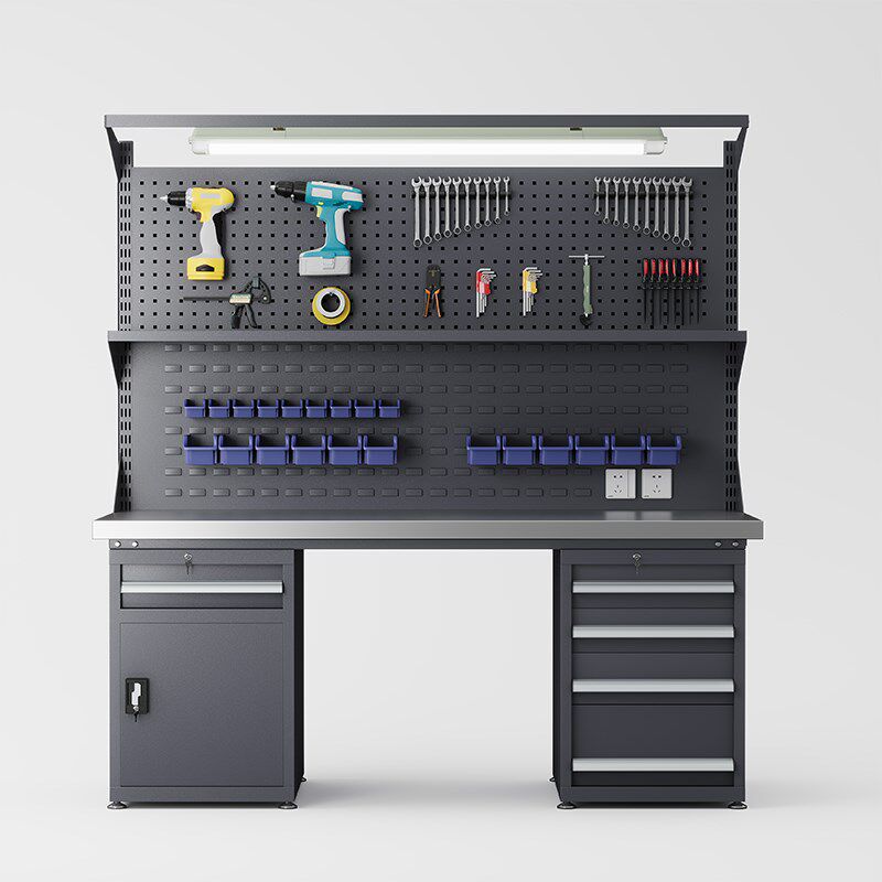 车间防静电操作台重型钳工不锈钢工作台维修桌模具装配抽屉打包台