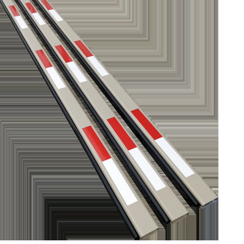 70*30mm四方道闸杆直杆加厚带防砸胶条铝合金停车场门卫挡车杆