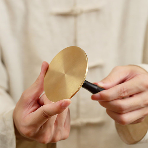 加大号8cm铜香灰压打香篆用品平香灰工具打拓灰押香道馆用具器具