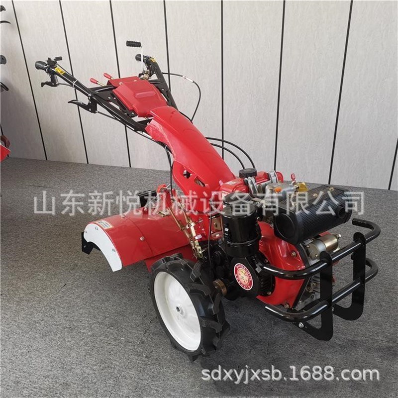 173柴油动力四驱小型微耕机 果园施肥开沟机 农用柴油旋耕松土机