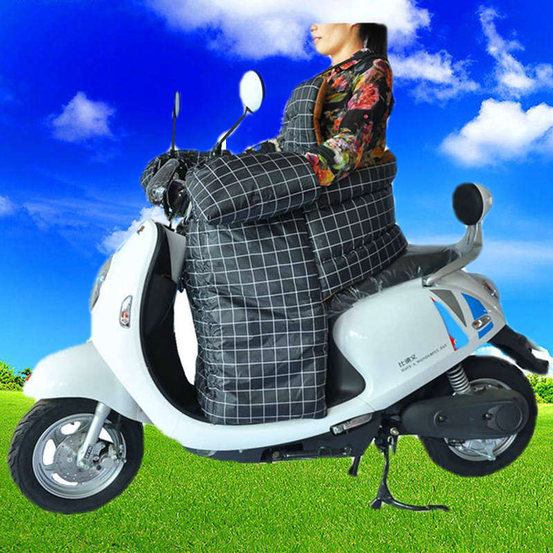 电动车挡风被加i绒加厚分体双面防雨防寒踏板摩托车防风罩加大护