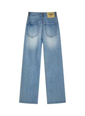 SE林大牌树皮皱夏季薄款-蓝色窄版时尚百搭直筒牛仔裤50159