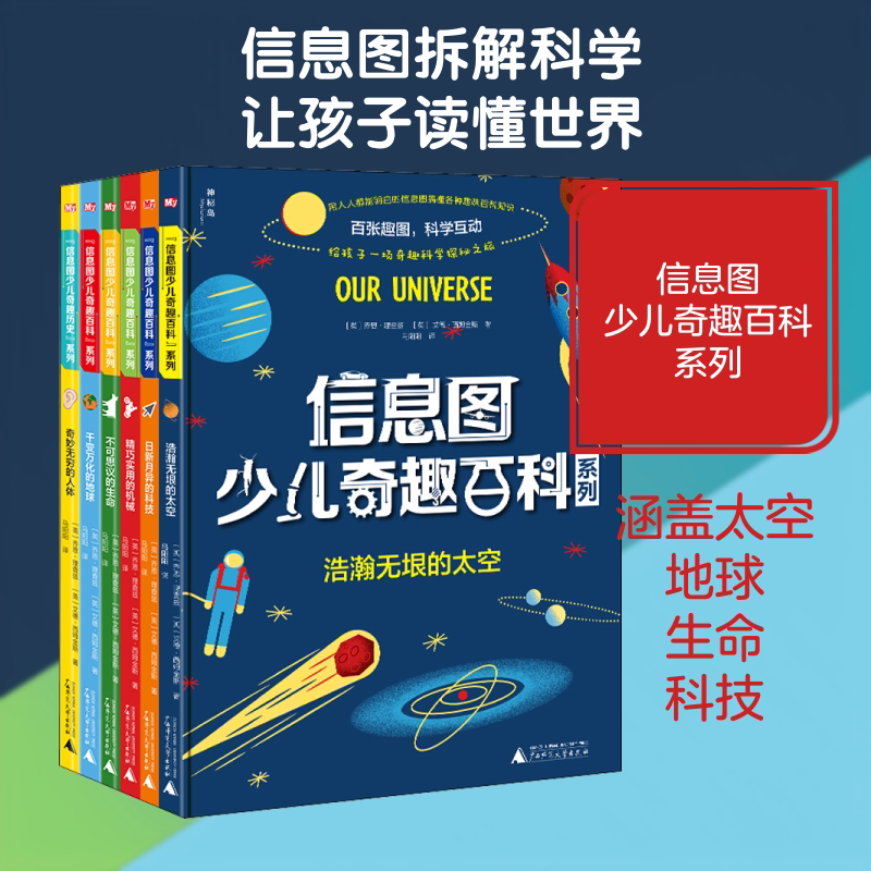 信息图少儿奇趣百科系列(全6册) 广西师范大学出版社 (英)乔恩·理查兹,(英)艾德·西姆金斯 著 马阳阳 译