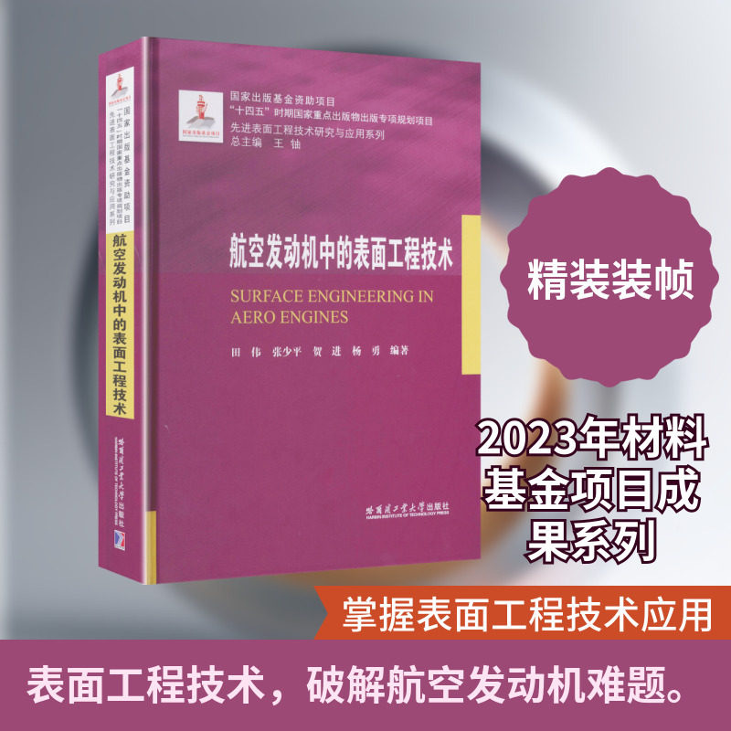 航空发动机中的表面工程技术（2023年材料基金） 哈尔滨工业大学出版社 田伟 等 编著 编 大学教材