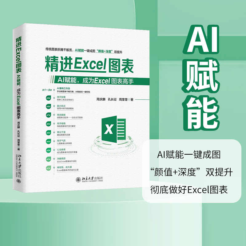 精进EXCEL图表：AI赋能，成为EXCEL图表高手 北京大学出版社 周庆麟,孔长征,周奎奎 著 著