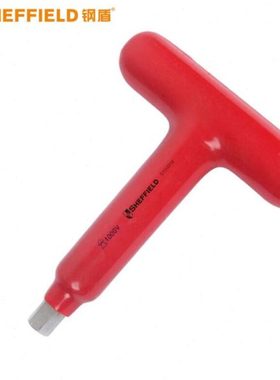 钢盾(SHEFFIELD) 浸塑型色绝缘T型内六角扳手8*120mm S150021