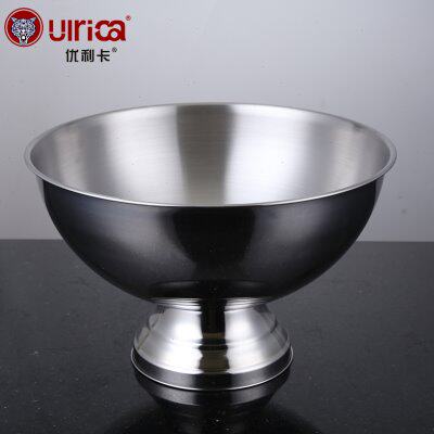 不锈钢香槟盆 红酒洋酒大冰桶 放冰块大号宾治盘桶冰粒桶 酒吧ktv