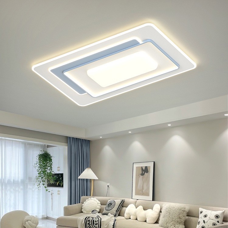 客厅灯现代简约大气长方形大厅灯2024年新款LED卧室房间吸顶灯具