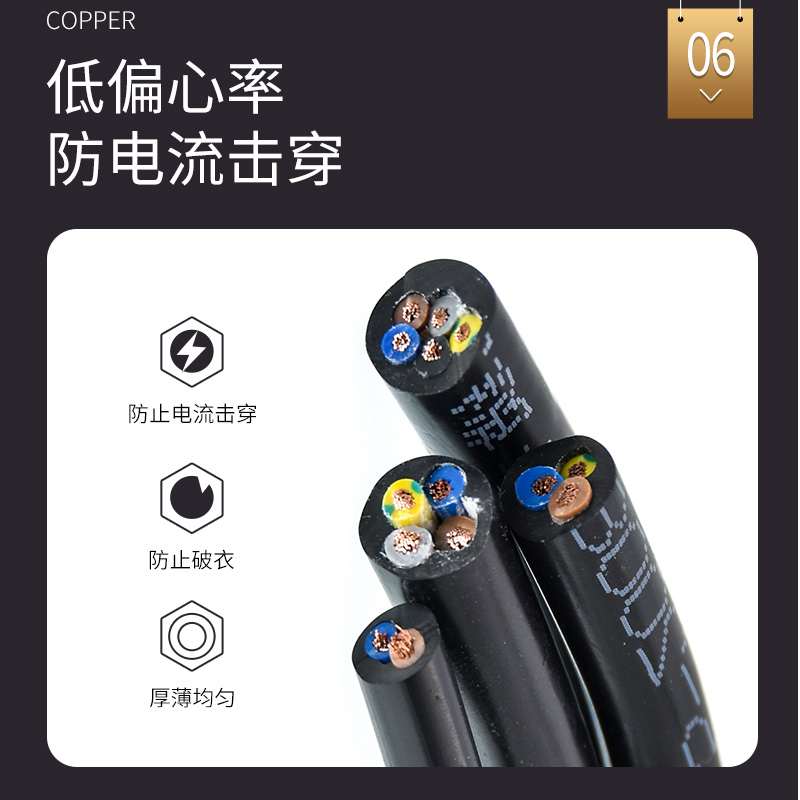 国标RVV纯铜软电缆线2 3 4u5多芯控制线0.75 1.5 46平方电源护套