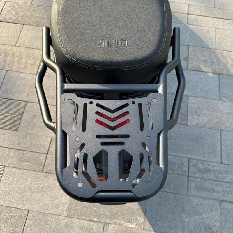 适用雅迪G26加厚尾架电动车外卖箱E改装货架尾箱后备箱支架后衣架