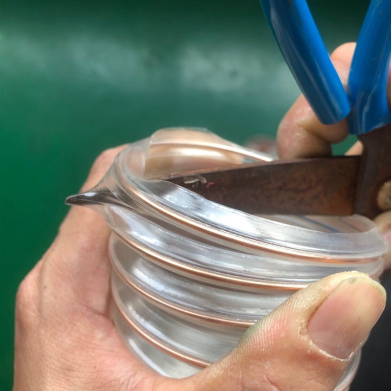 耐高压镀铜钢丝木工吸尘软v管透明可伸缩雕刻机工业风管除尘管