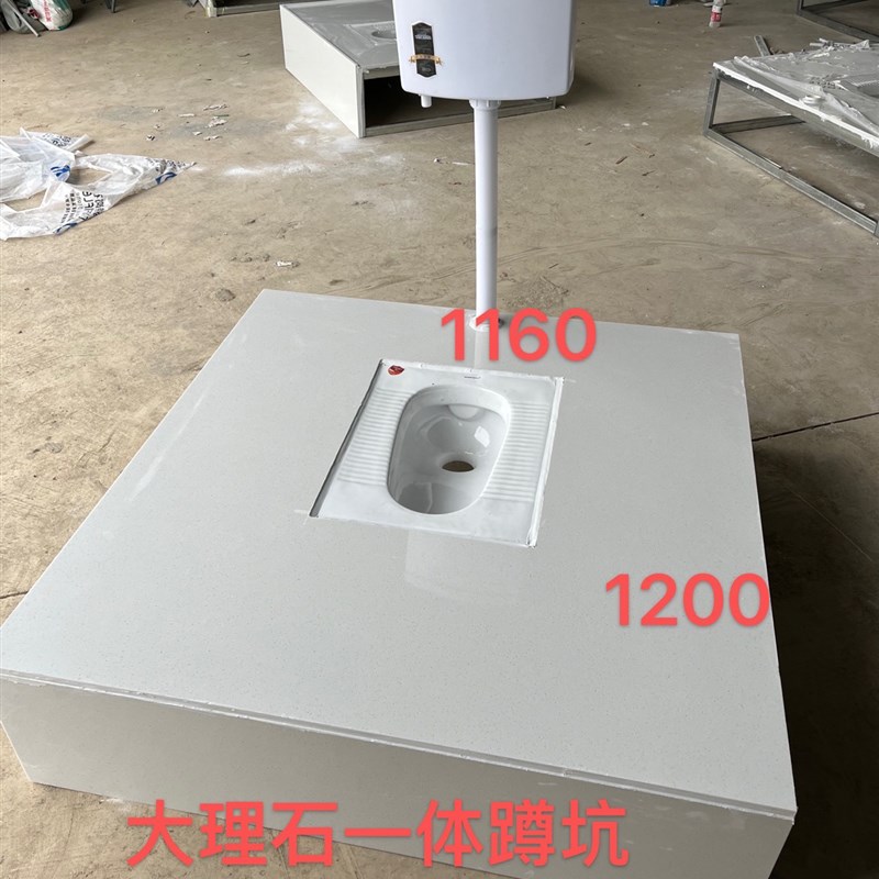 大理石一体蹲坑直排移动厕所多用一体侧排蹲便器不破坏地面农改厕