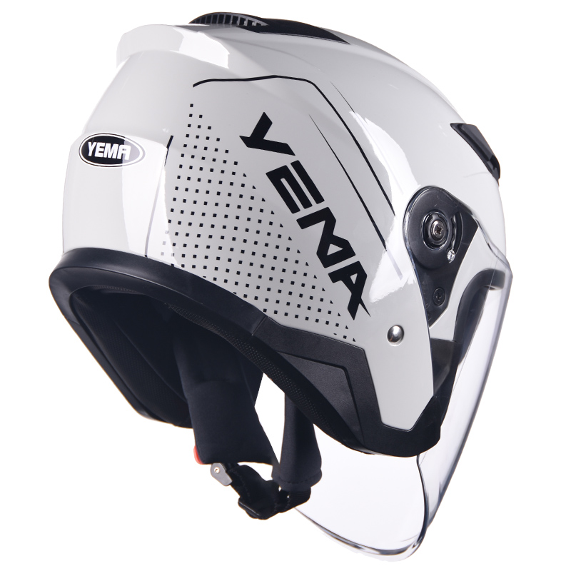 野马头盔双镜片男女电动摩托车z半覆式四季安全帽秋冬电瓶车半盔