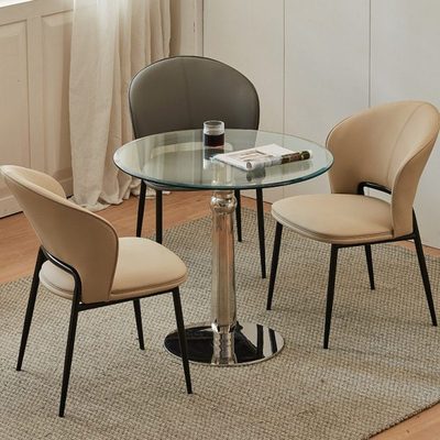 玻璃桌子圆钢化家用小户型阳台桌子玻璃餐桌简约洽谈桌玻璃小圆桌