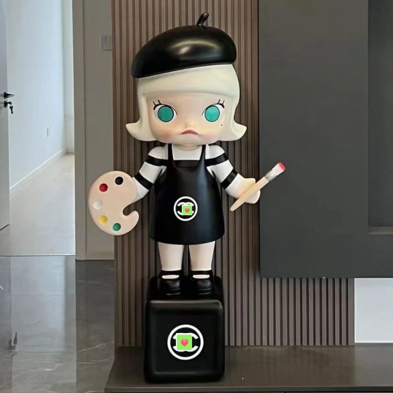 M茉莉olly画 画家公主落地大摆件潮流模型网红家居客厅电视柜旁装