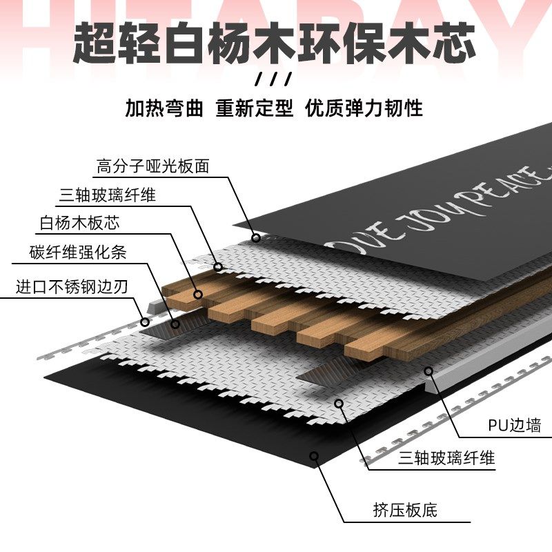 HITA滑雪板男女儿童通用全地域单板小黑板雪鞋套装新手全能板