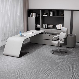 高端烤漆老板桌创意办公桌简约现代经理桌总裁办公大班台桌椅组合