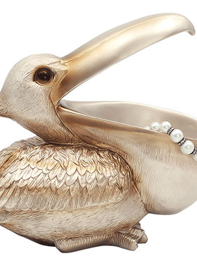 大嘴鸟鹈鹕玄关放钥匙的收纳小摆件门口家用电视柜酒柜装饰品摆设