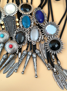 韩版衬衫项链配饰波洛领绳男女长款时尚吊坠挂饰品衣服装饰挂坠件