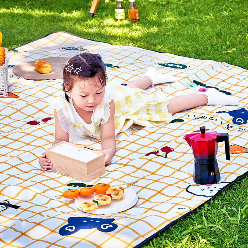 尚烤佳超声波野餐垫加厚防潮可折叠便携2米2米户外野营爬行垫