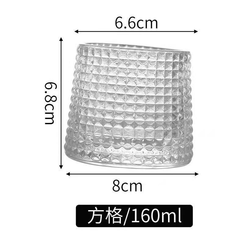 创意旋转玻璃酒杯不倒翁 ins日式锤纹啤酒杯洋酒杯威士忌杯子