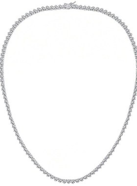 跨境欧美网球项链三爪单排4mym锆石链饰品男女嘻哈首饰小众设计