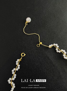 珍珠项链女百搭高l级感不掉色精致优雅饰品配饰珍珠颈链锁骨链